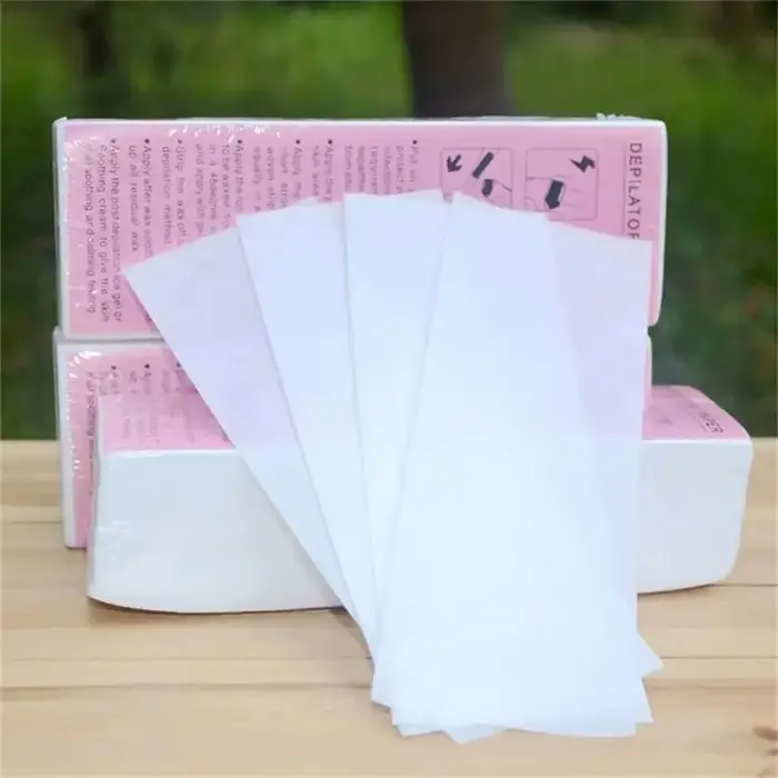 Épilateur dépilatoire Double face, 20 pièces, bande de cire, tampon en papier, Patch pour le visage/