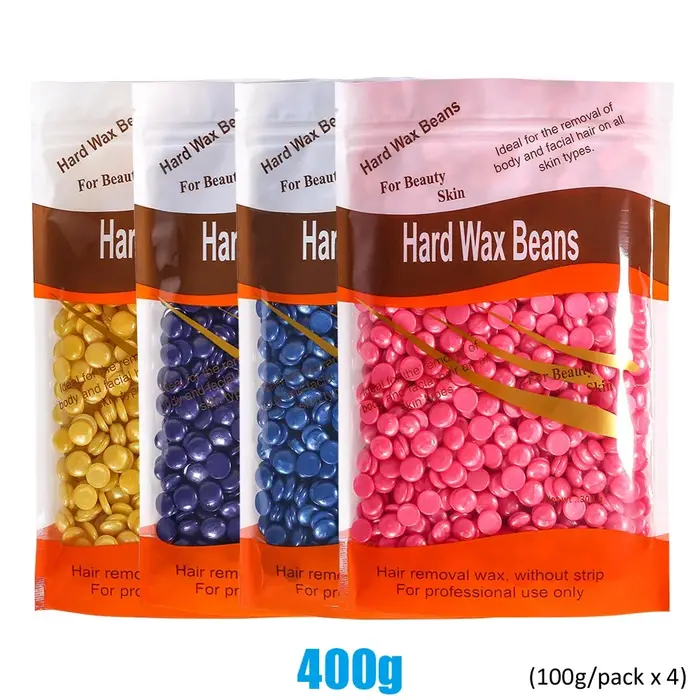 50g/200g/500g haricots de cire dure pour épilation corps perle brésilienne européenne pour chauffe-cire