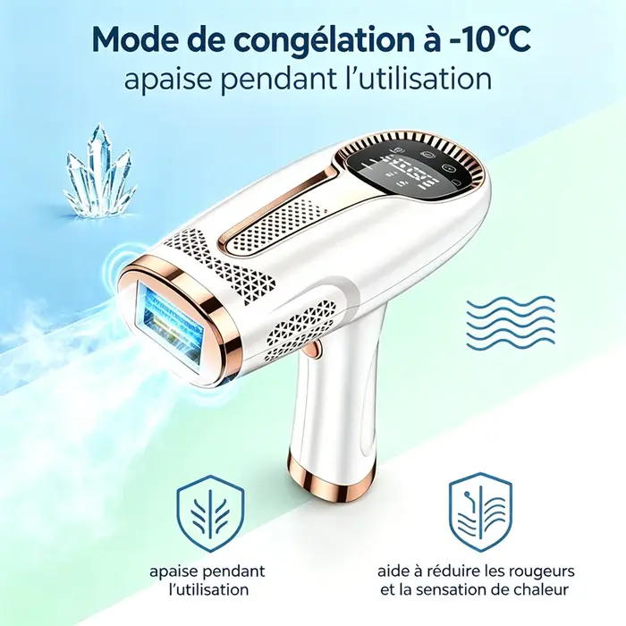Épilateur laser permanent IPL pour femmes, rasoir de beauté pour la zone du bikini, massage facial, photo-épilateur, appareil d'épilation
