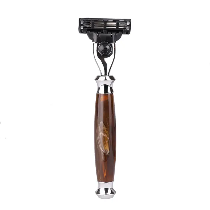 iRAZOR Rasoir manuel premium pour homme – Rasoir d'épilation doux compatible avec lame Mach 3 à 3 co