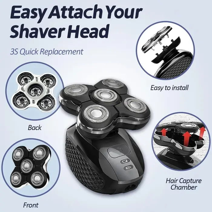 Tête de rechange compatible avec le rasoir électrique Remington Bald Head Balder Pro XR7000 & XR1500 & XR1501