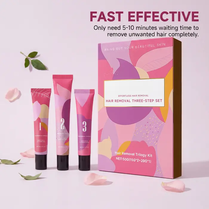 Kit de crème dépilatoire indolore pour le visage et le corps