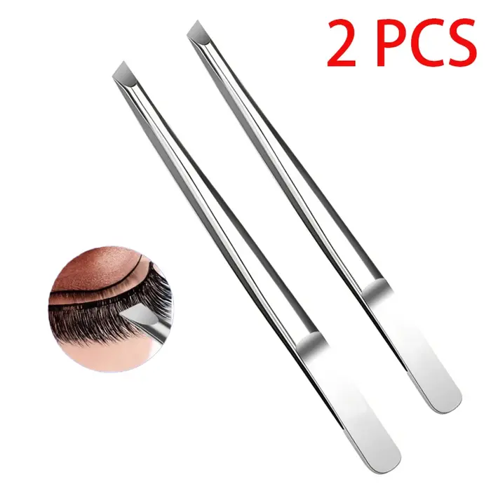 Pincettes professionnelles en acier inoxydable pour sourcils et poils du visage