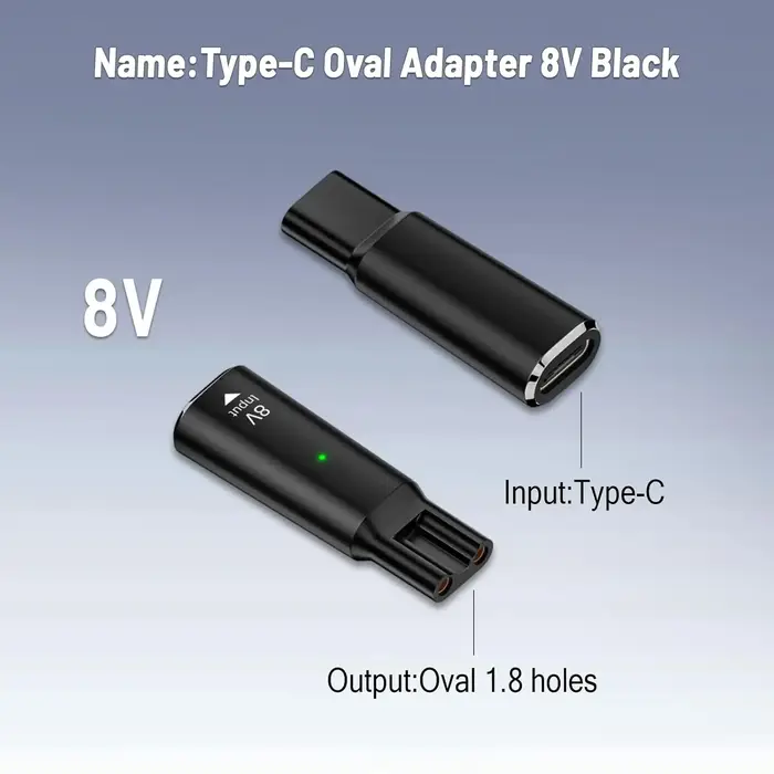 Adaptateur de chargeur de rasoir 8V HQ850 Type-C