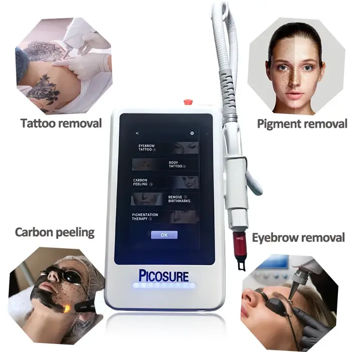 Nouvelle Machine Laser Picoseconde Portable Haut de Gamme 2025 pour l'Élimination des Tatouages