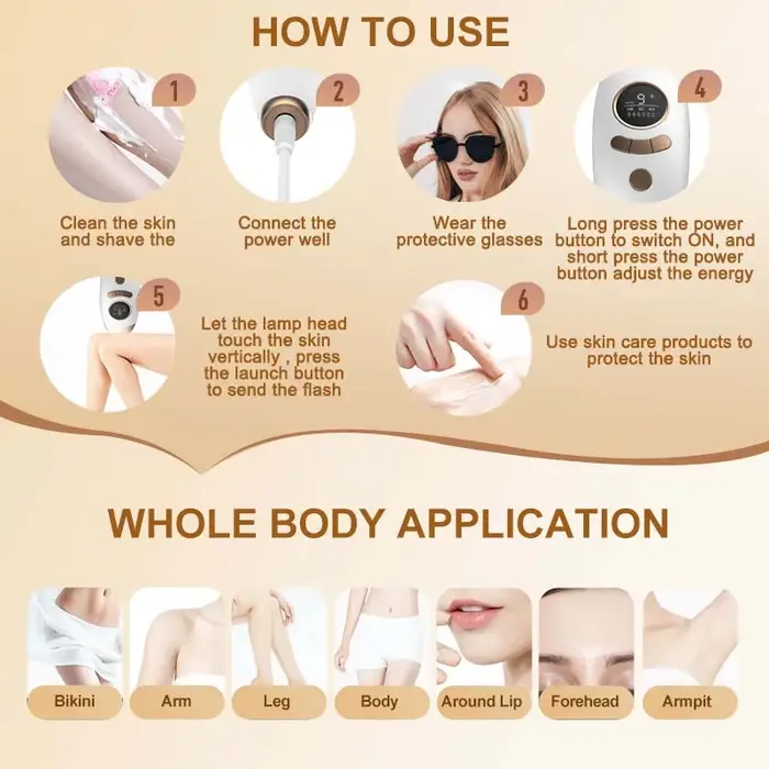 Épilation laser Vancostar 3 en 1 pour femmes et hommes 999900 Flashes rajeunissement traitement de l'acné beauté santé