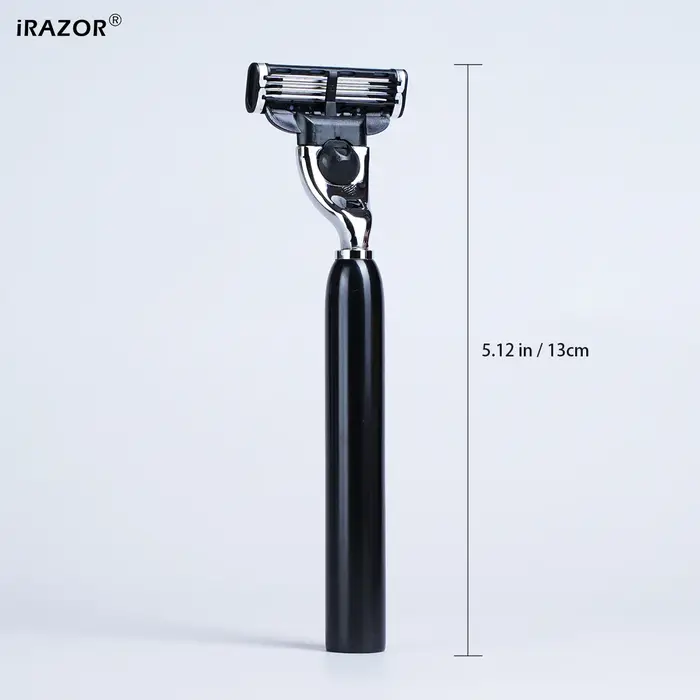 Rasoir manuel pour hommes iRAZOR avec manche en aluminium noir