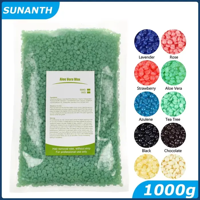 500g/1000g haricots de cire dépilatoire Film chaud perles