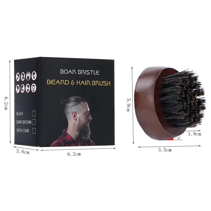 Brosse à barbe ronde pour hommes