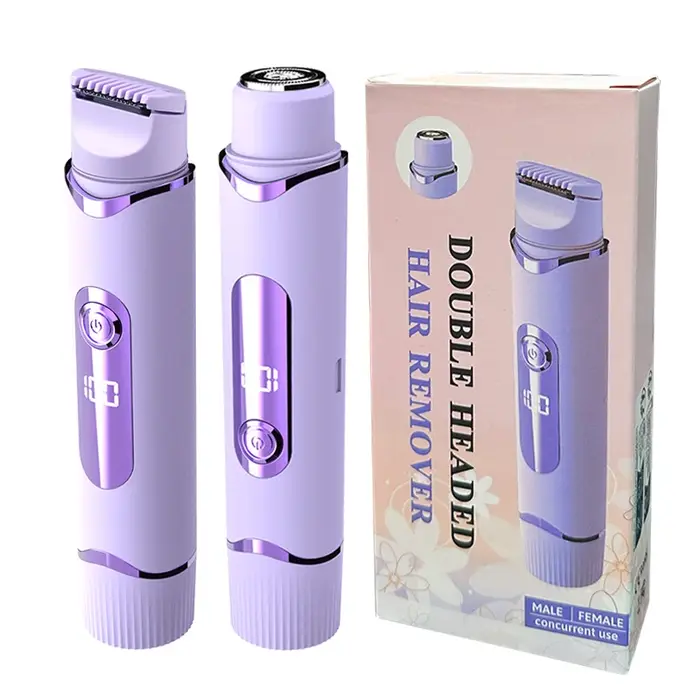 Rasoir électrique 2 en 1 pour femmes, Double tête, double usage, tondeuse à cheveux pour femmes, ais