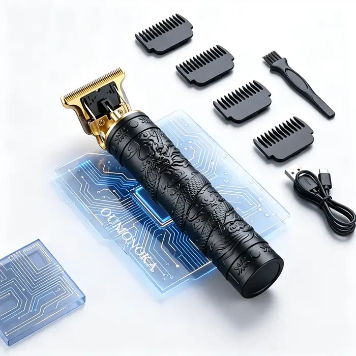 Tondeuse à cheveux électrique sans fil vintage, portable, rechargeable par USB, machine de coupe de 