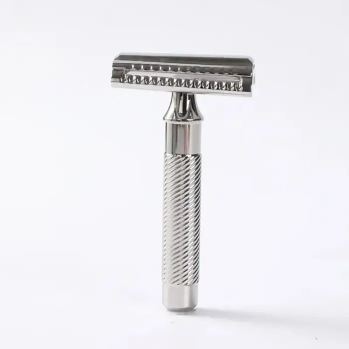 Yaqi Slant 37 acier inoxydable léger 1.00mm lame écart rasoir de sécurité pour hommes 73MM longueur poignée fournit