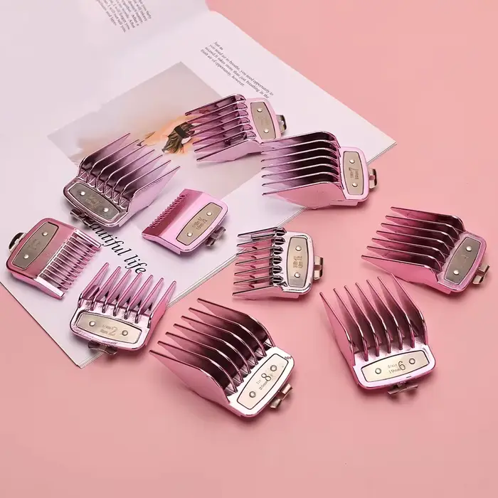 Ensemble de 10 pièces pour Salon de coiffure, galvanoplastie, limite de coupe de cheveux, peigne de 