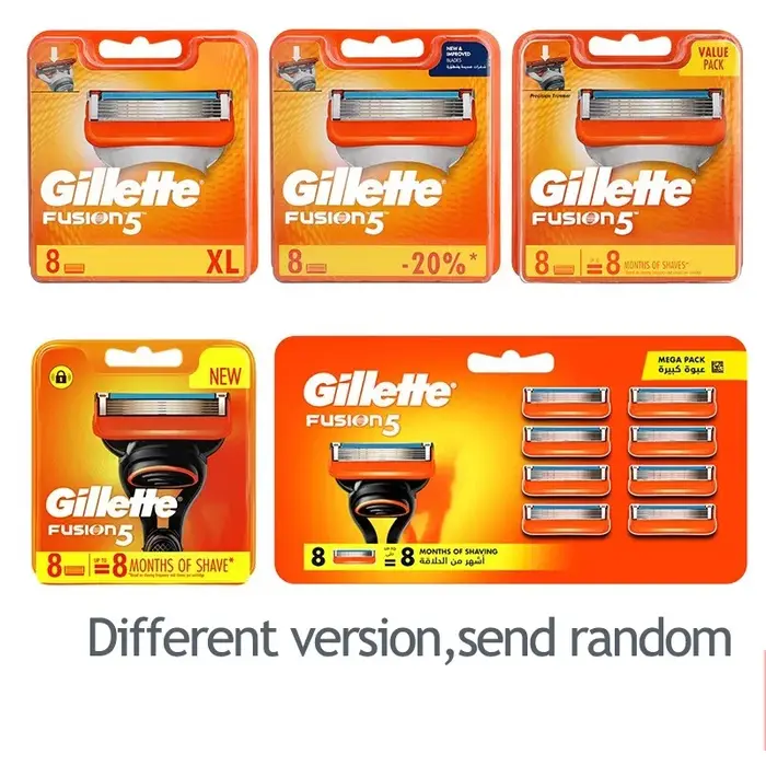 Gillette lame de rasoir Fusion 5 lames de rasage marque rasage rasoir lames de rasoir lames de rasage pour rasage rasoir 8 pièces