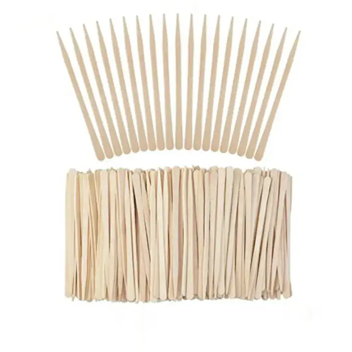 100 bâtonnets jetables en bois pour épilation à la cire