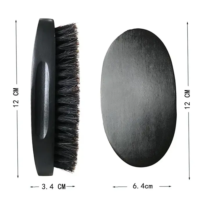 Brosse à barbe professionnelle en poils de sanglier pour hommes, brosse à raser en bois, moustache,