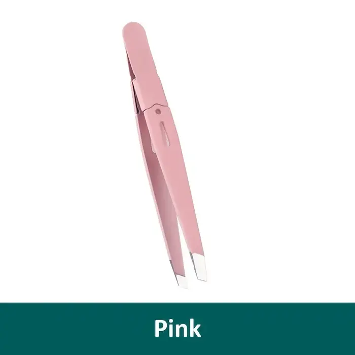 Pince à épiler sourcils colorée en acier inoxydable, outil de beauté pour l'épilation des poils fins