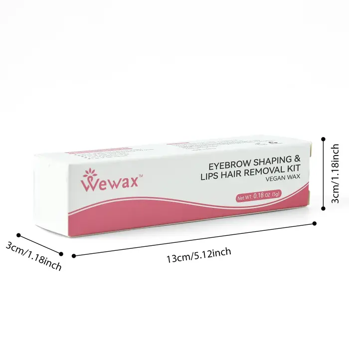 Kit de cire dépilatoire pour le visage WEWAX à l'odeur de miel, formule hypoallergénique douce pour sourcils, lèvres, barbe, doigts, épilation partielle précise.