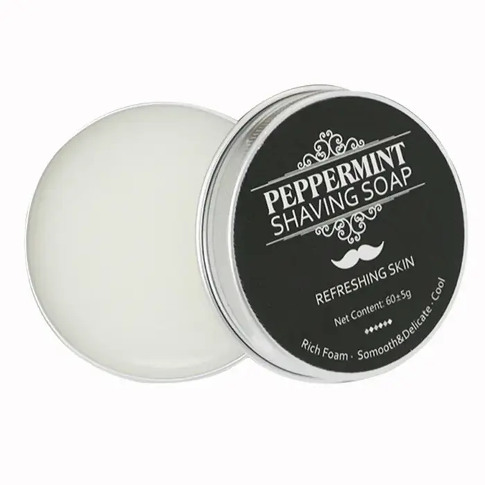 Barre de crème à raser-savon à raser en mousse biologique pour hommes