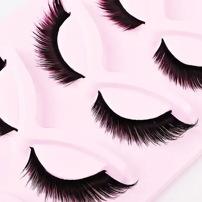 5 paires de faux cils aspect naturel, yeux de chat en vison moelleux et yeux de renard, poils fins,