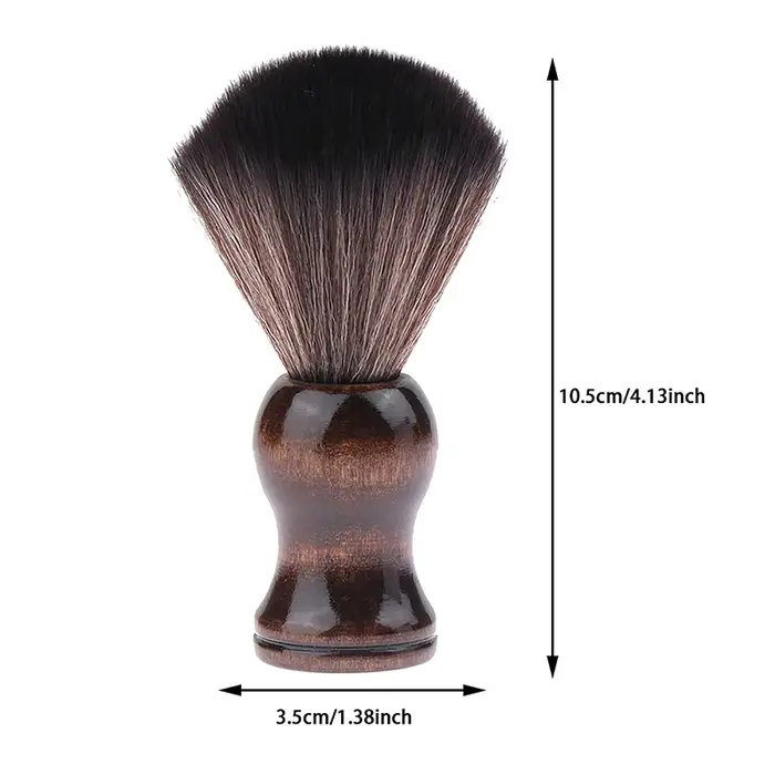 Brosse de rasoir naturelle avec manche en bois pour hommes