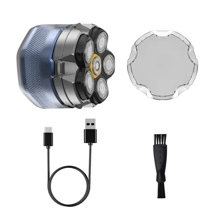 Rasoir électrique pour hommes chauve, rasoir magnétique 6D, tondeuse à cheveux, Rechargeable, LED, é