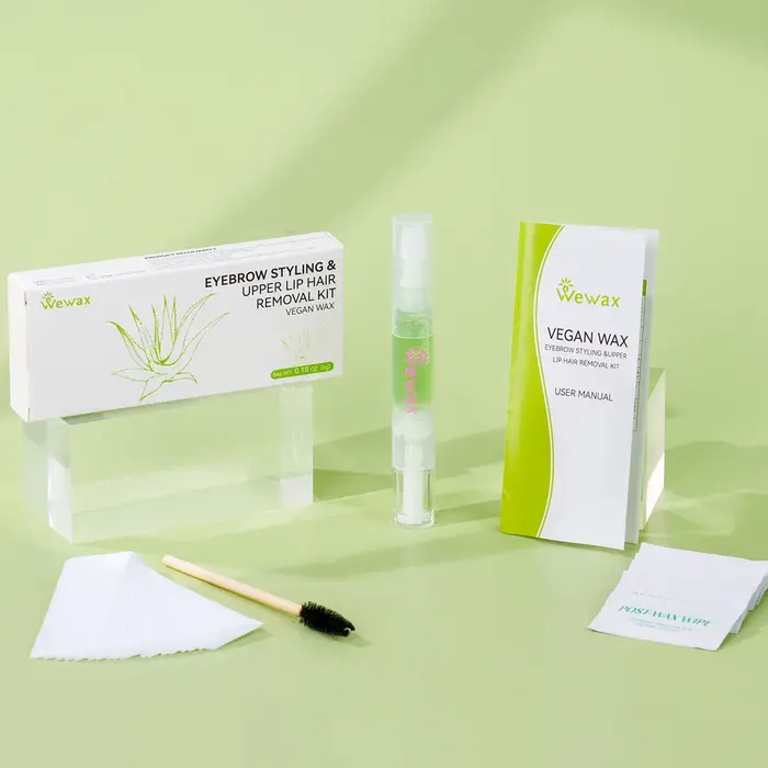Kit de 32 Bandes de Cire à Épiler Parfumées à l'Aloès pour Sourcils, Barbe, Lèvres, Doigts et Épilat