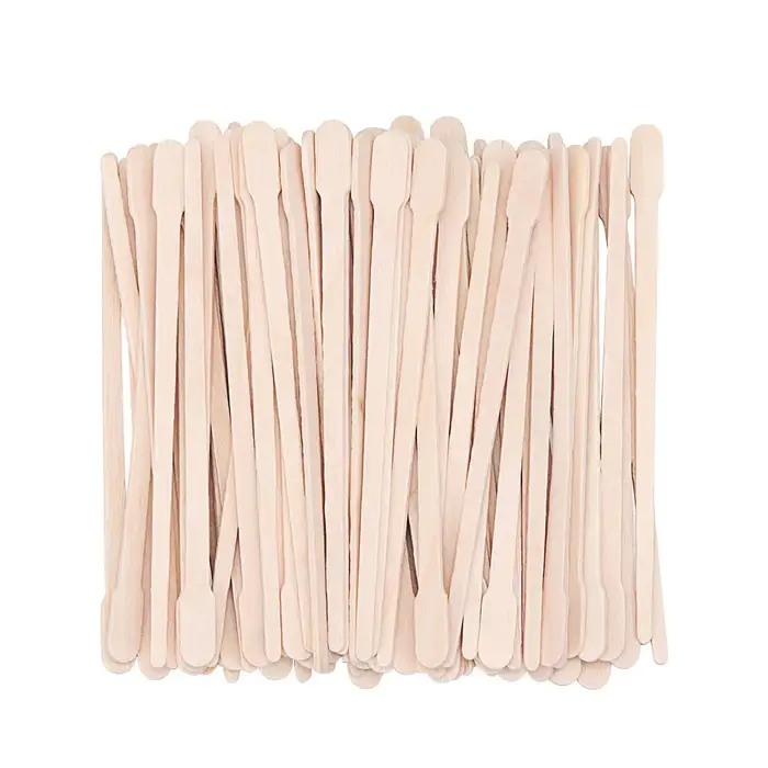 Bâton de Poulet en Bois pour Épilation du Corps, Barre d'Avertissement pour Essuyer les Poils, 100 P