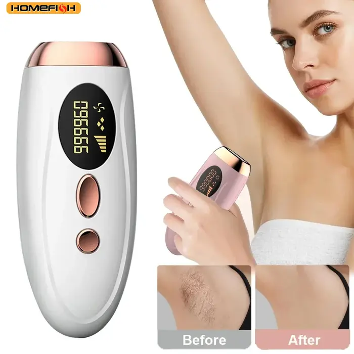 HOMEFISH Laser épilateur IPL épilation pour femmes corps Bikini visage 990000 flashs Permanent indolore IPL
