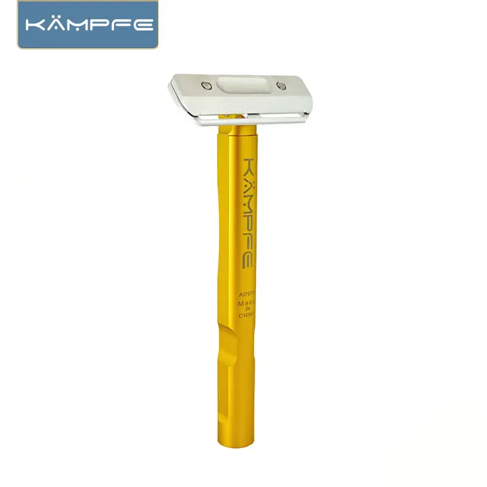 Rasoir de sécurité manuel KAMPFE CNC à lame simple en aluminium