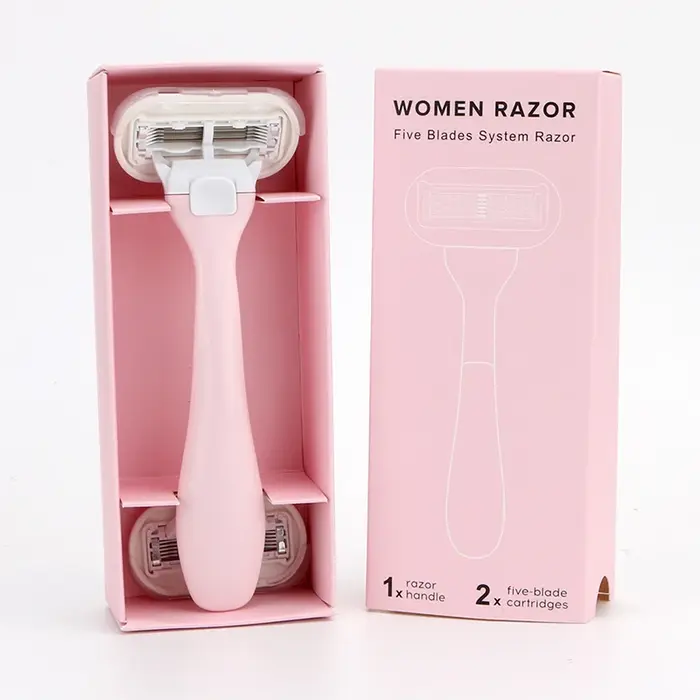 Rasoir de sécurité pour femme, outil d'épilation, couteau de rasage manuel, tête de coupe à cinq cou