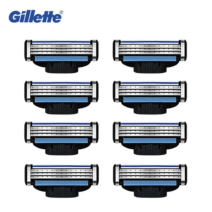 Véritable Gillette Mach 3 Rasage Lames de Rasoir Pour Hommes Marque La Lame À Raser Avec 8