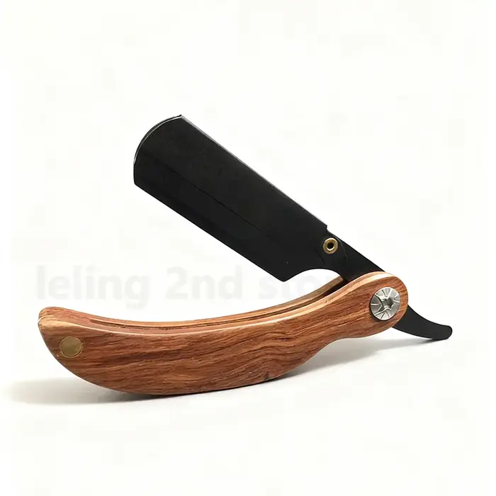 Mini rasoir de rasage pour homme, petit rasoir à manche en bois, rasoir de barbier portable, outil d
