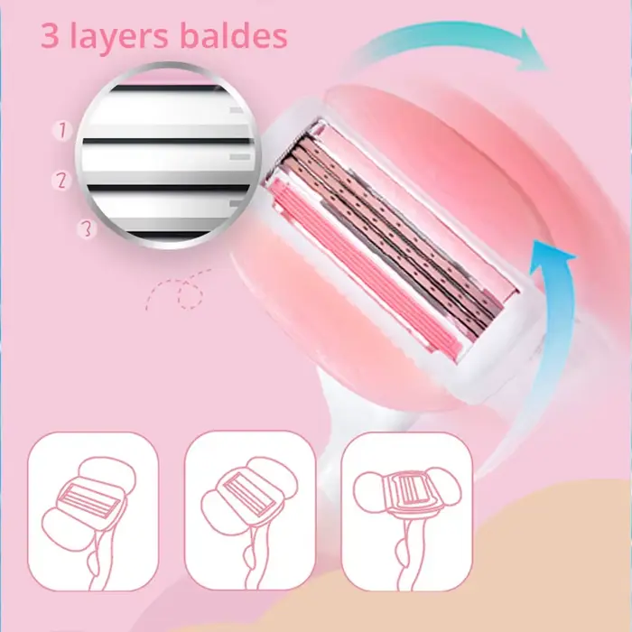 Gillette Venus-Lame de Rasoir à 3 Couches avec Barre de Regina