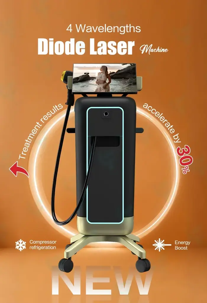 Machine d'épilation laser professionnelle 2-en-1 2026 808nm/755nm/940nm/1064nm : Épilation et élimination des pigments/tatouages