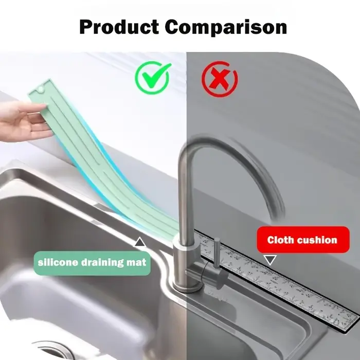 Tapis de séchage en silicone pour comptoir