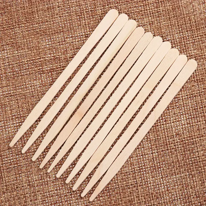 Kit de spatule en bois de bambou pour épilation au poulet