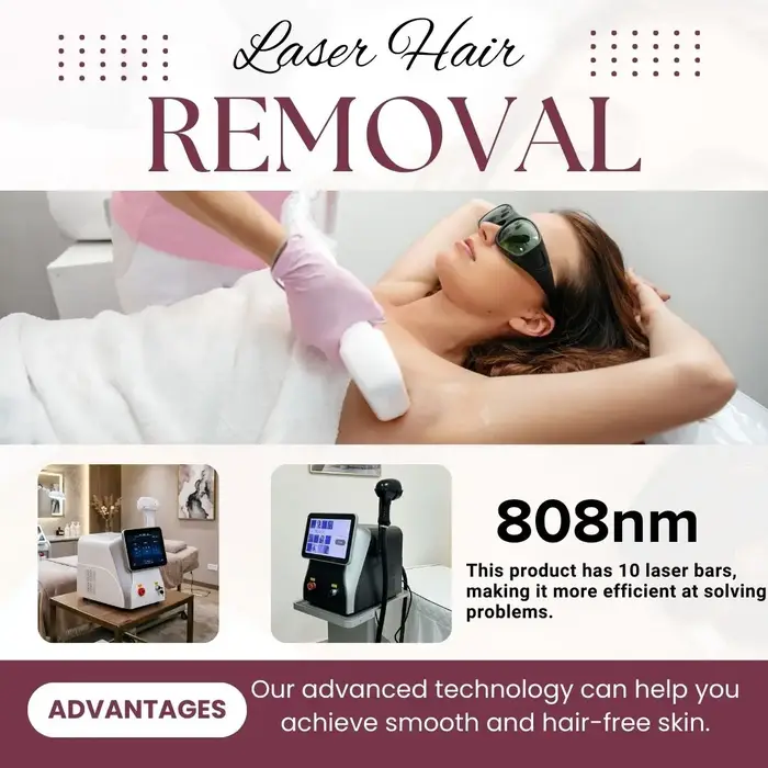 Machine d'épilation laser professionnelle 10 barres
