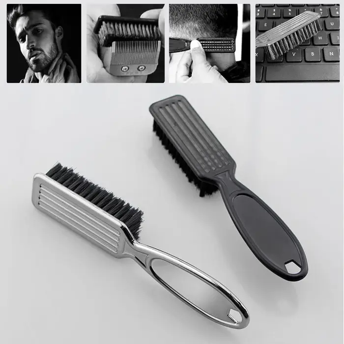 Six couleurs petite barbe style brosse Logo professionnel rasage barbe brosse barbier Vintage huile