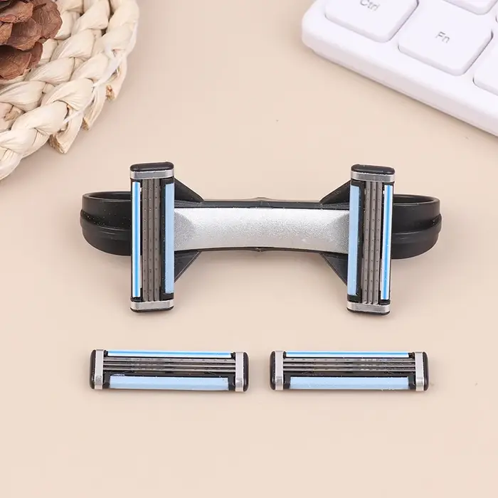 NOUVEAUTÉ ! Outil de rasage pour crâne chauve, rasoir double face, aide au rasage pour une coupe de cheveux nette, accessoire de rasoir de sécurité lavable