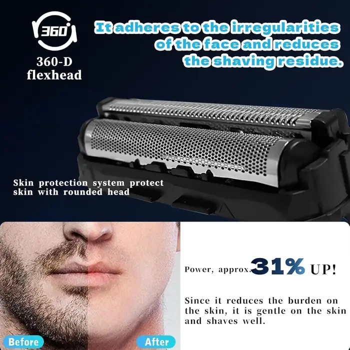 Tête de rasoir et feuille intérieures de rechange