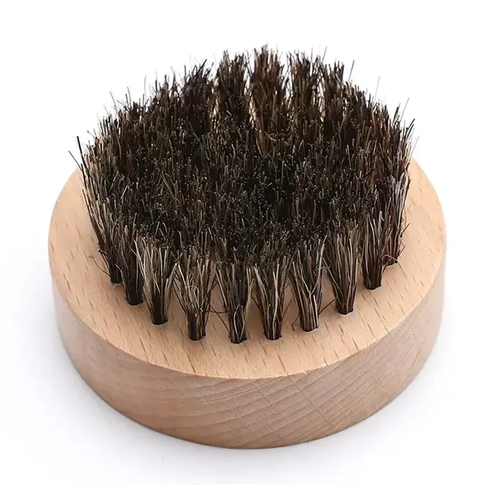 Brosse à barbe en bois pour hommes, peigne en bois naturel, poils de sanglier, moustache, voyage, va