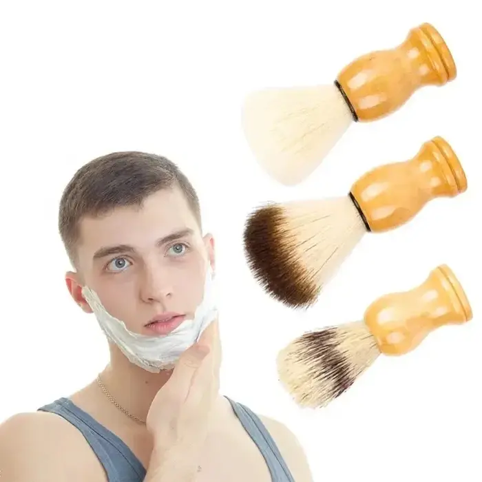 Brosse à raser pour homme à poils doux, outil professionnel pour la préparation de la mousse à raser et kit de toilettage facial pour barbier