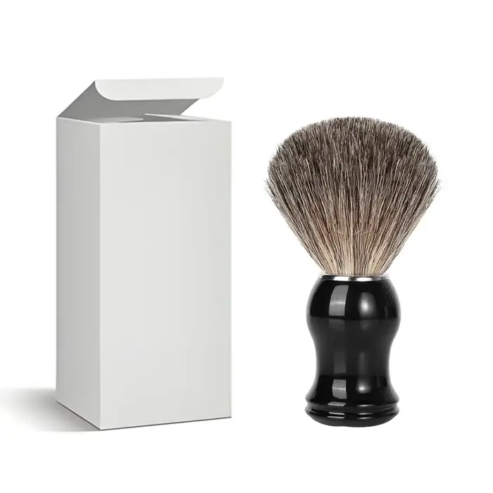 Whityle 02B brosse de rasage en poils de blaireau Super doux pour homme soins de la barbe toilettage pour hommes
