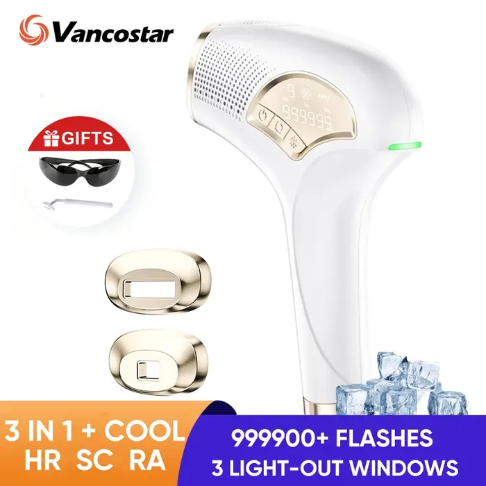 Vancostar Cool IPL épilation 3in1 pour les femmes rajeunissement acné supprimer indolore Bikini tond