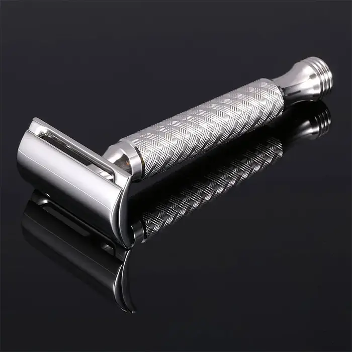 Rasoir manuel en acier inoxydable pour homme, rasoir de sécurité classique à double tranchant, CNC S