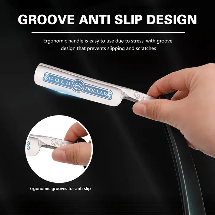 Couteau de rasage droit pliant pour salon de coiffure manuel classique