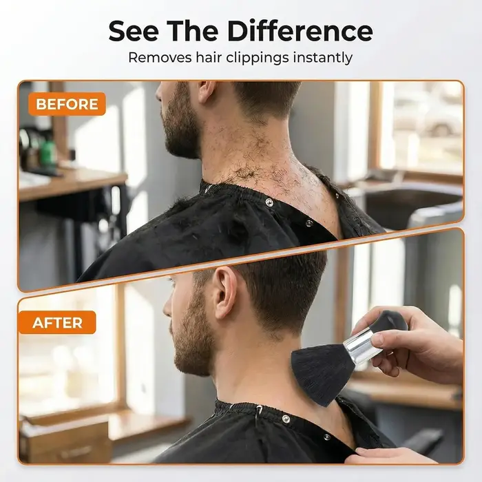 Ensemble de vaporisateur de cou et de brosses pour barbier - Brosse professionnelle à poils doux pour la coupe de