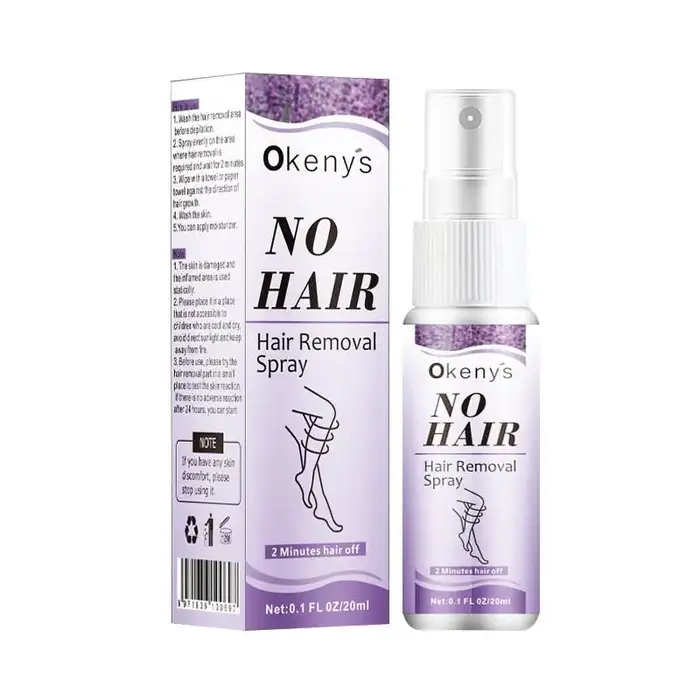 Spray dépilatoire rapide et indolore, inhibiteur permanent de la repousse des poils pour hommes et f
