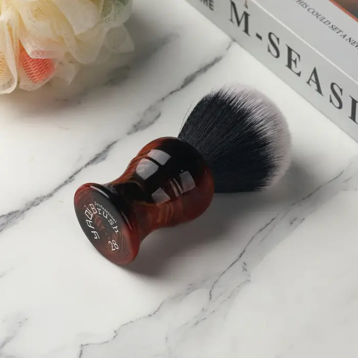 Yaqi – brosse de rasage avec nœud synthétique pour homme, 28mm